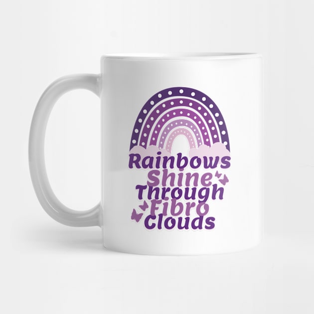 Rainbows Shine Through Fibro Clouds Boho Positivity by Artist EVT